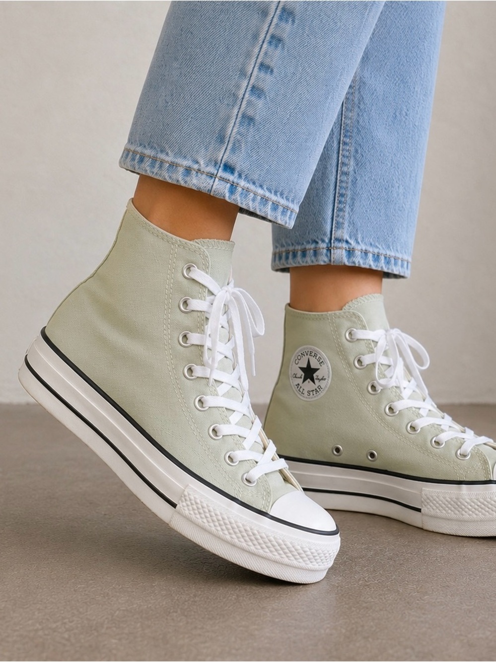 Converse Chuck Taylor All Star Lift Platform Women’s 7 Summit Sage Green A03541C